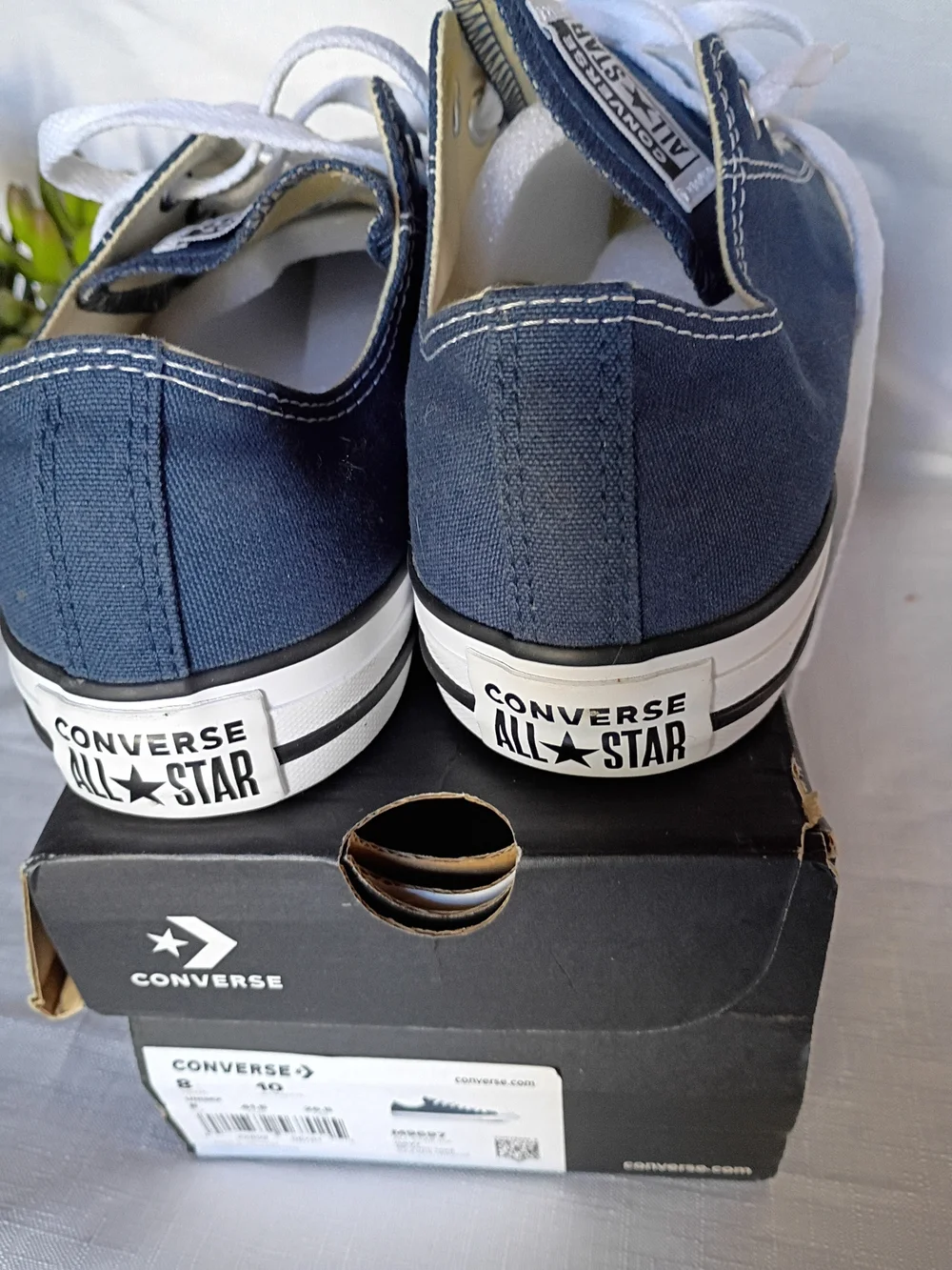 Converse Chuck Taylor Classic Men's All Star Low Top Sneakers - Navy Blue Size 8 - Picture 6 of 10